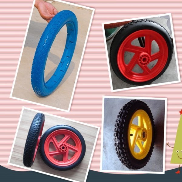 13"X2.5", 18"X2.5", 26"X2.5" Flat Free Polyurethane Wheel/PU Foam Trolley Wheel