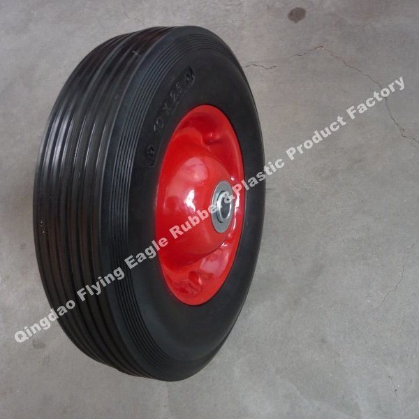 10inch 10"X1.75" Solid Rubber Wheel with Plastic/Metal Rim