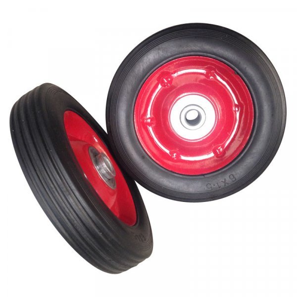 6 Inch 6"X1.5" Solid Powder Rubber Wheel