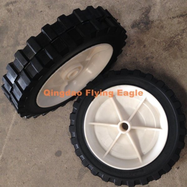 7 Inch 7"X1.5" Solid Powder Rubber Wheel