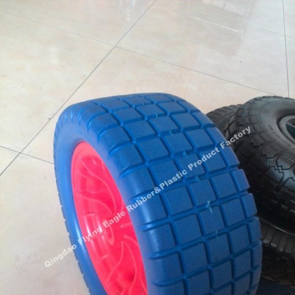 13"X5.00-8 Polyurethane Foam Flatfree Wheel for Carts