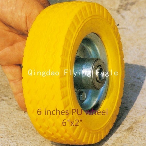 6"X2" Flat Free PU Foam Wheel